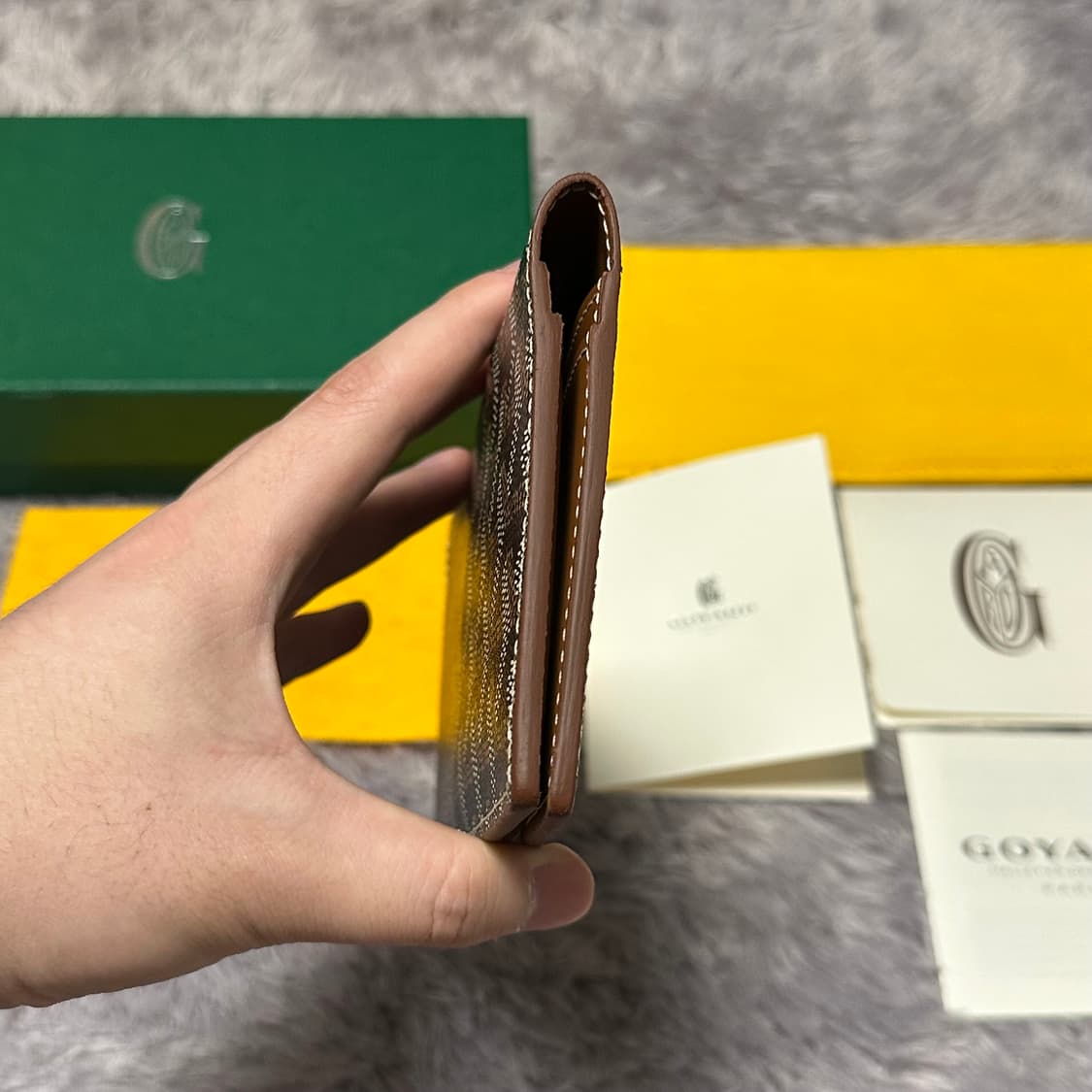 [풀구성] 고야드 생로슈 장지갑 블랙탄 상품이미지5