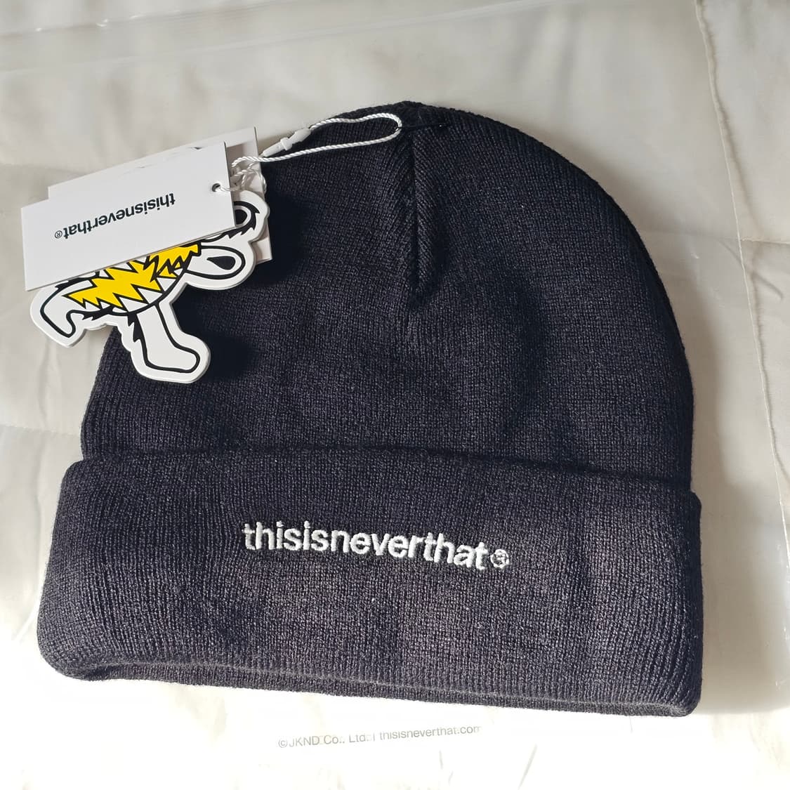 새제품) 디스이즈네버댓 x 그레이트풀 데드 댄싱베어 비니 모자 블랙 상품이미지2