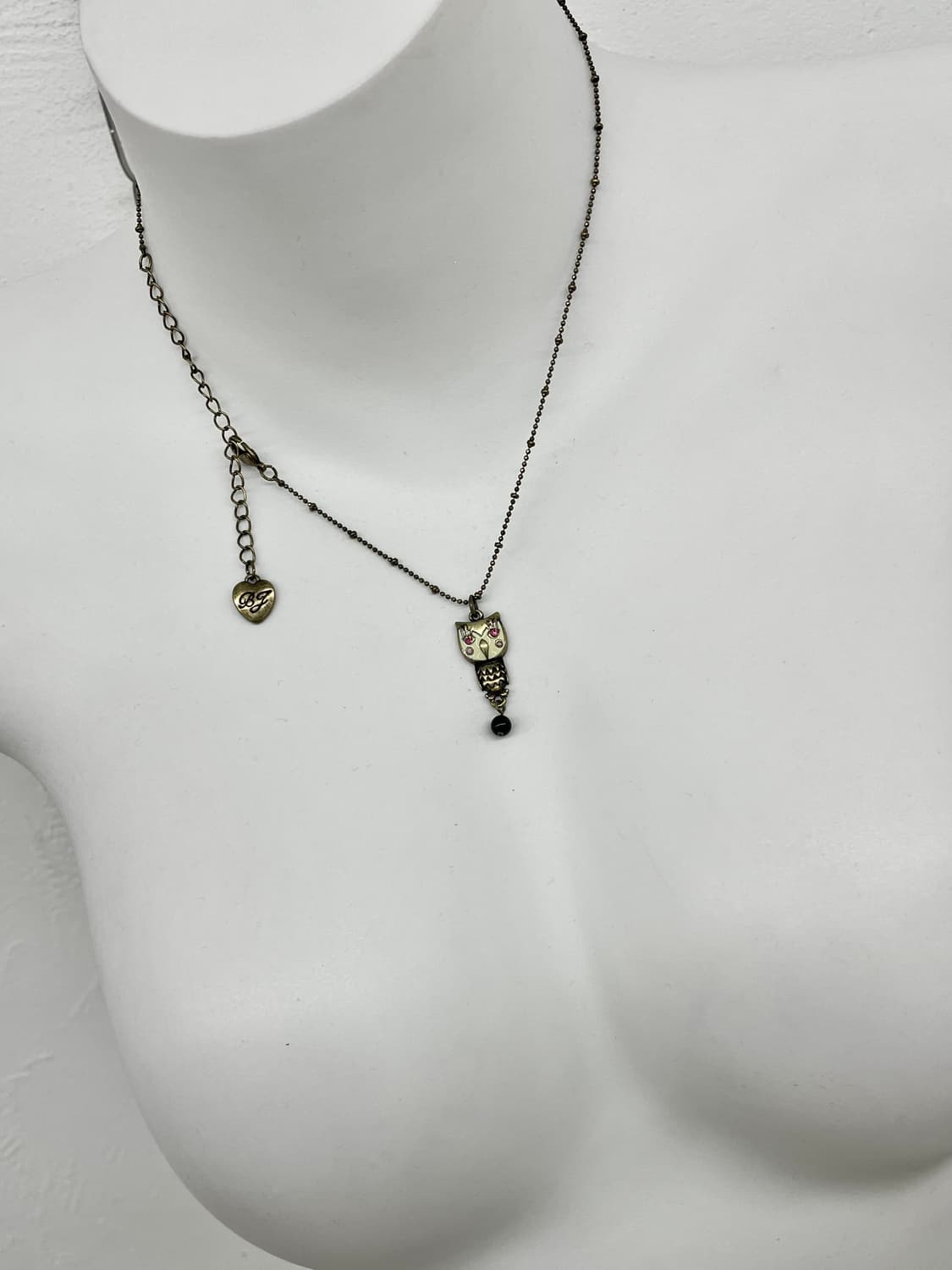 y2k 부엉이 큐빅 네크리스 상품이미지1