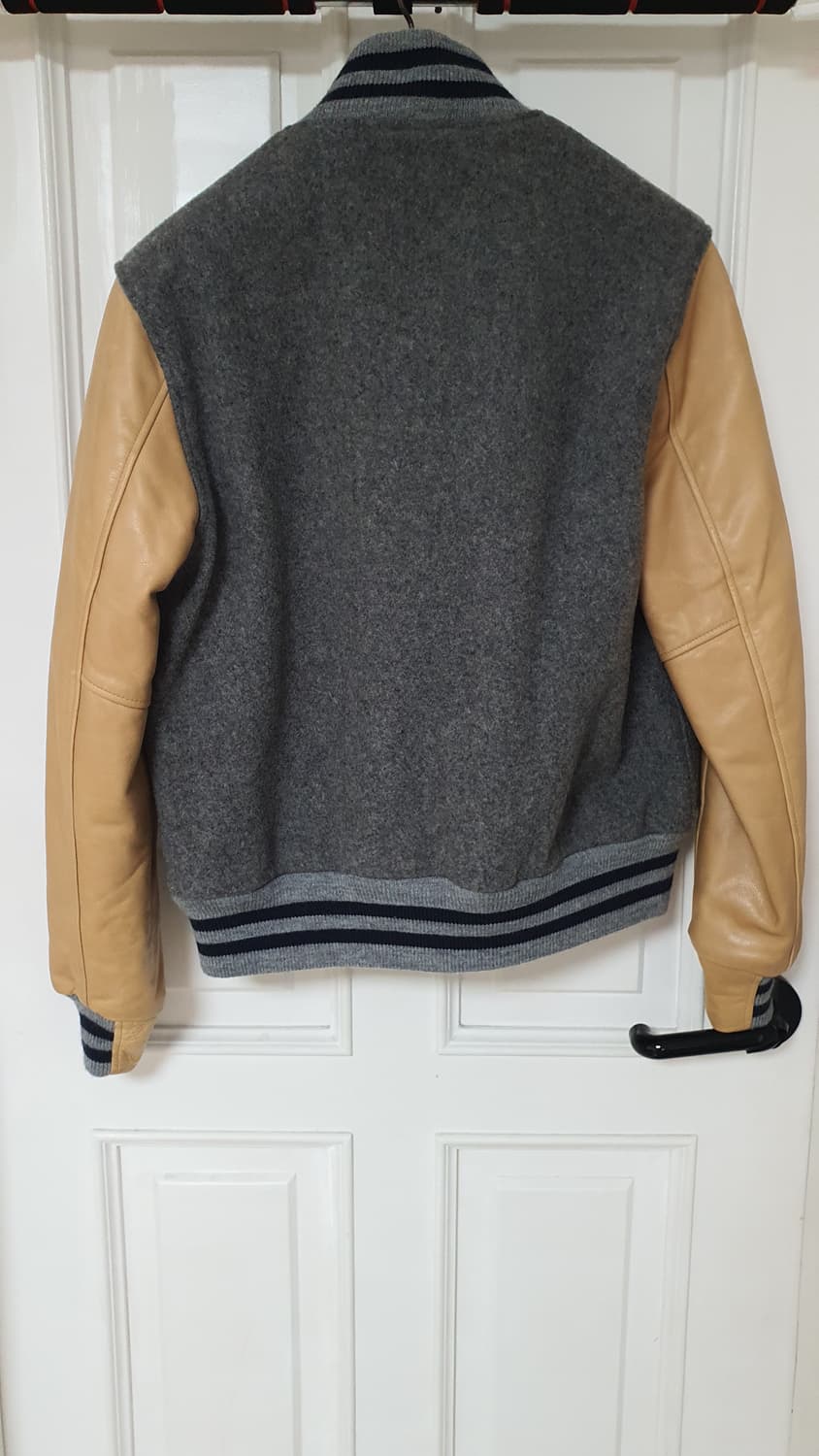 골든베어 가죽 배색 바시티자켓 m 상품이미지2