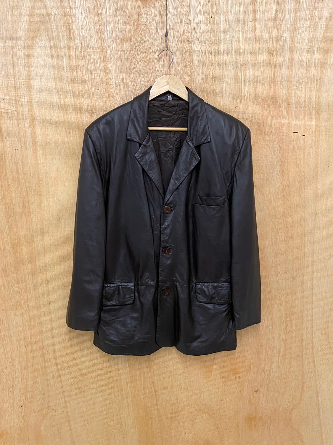 VTG leather blazer jacket 빈티지 레더 블레이저 자켓 상품이미지3