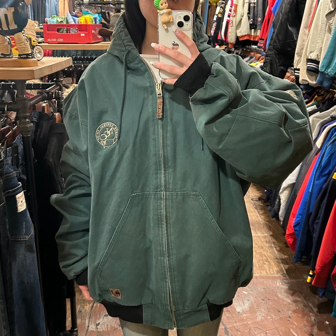 [HI] berne 후드 자켓 에메랄드  상품이미지1