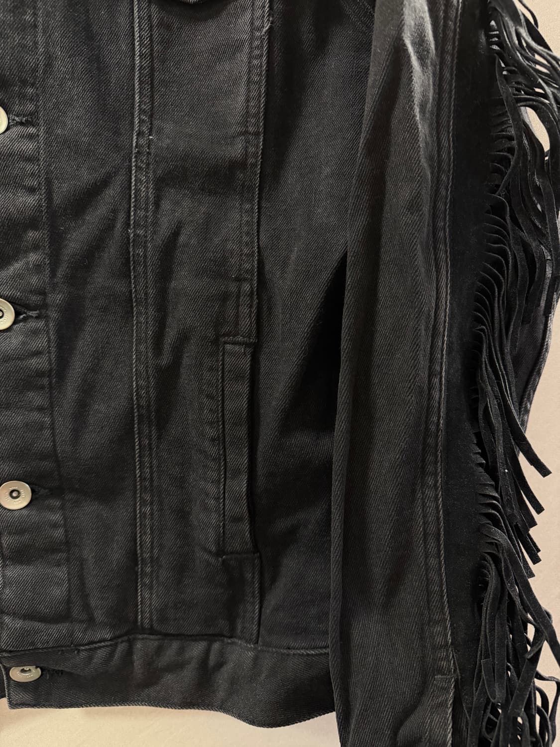 데님 프린지 자켓 m 사이즈 상품이미지5