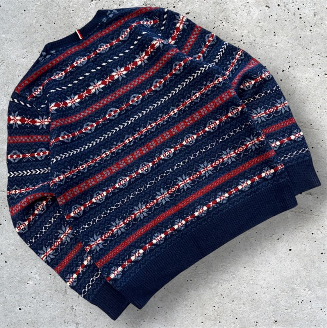 [L] 타미힐피거 페어아일 니트 남색 스웨터 B967 상품이미지2