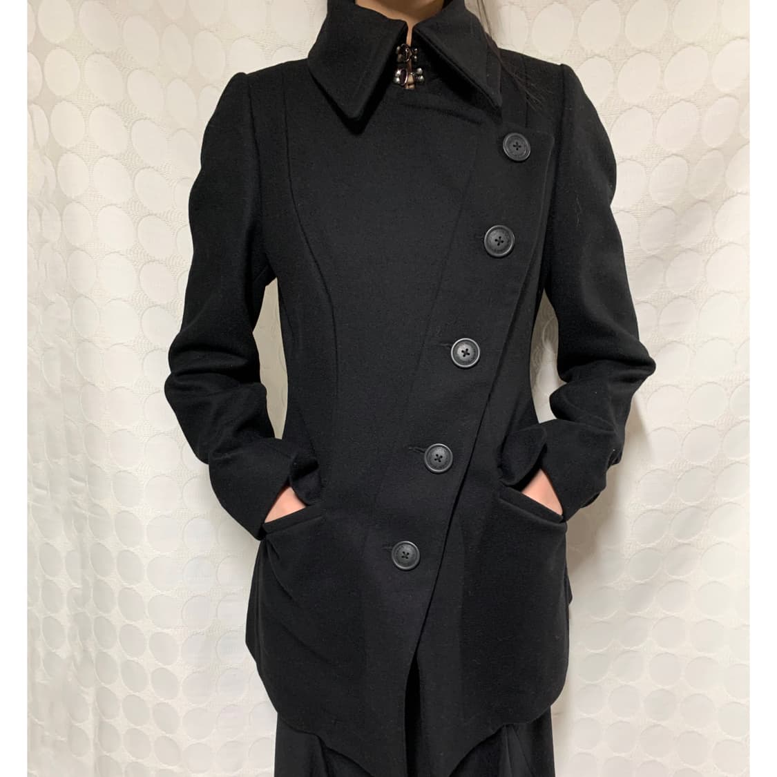 비비안 웨스트우드 블랙 울 코트 상품이미지3