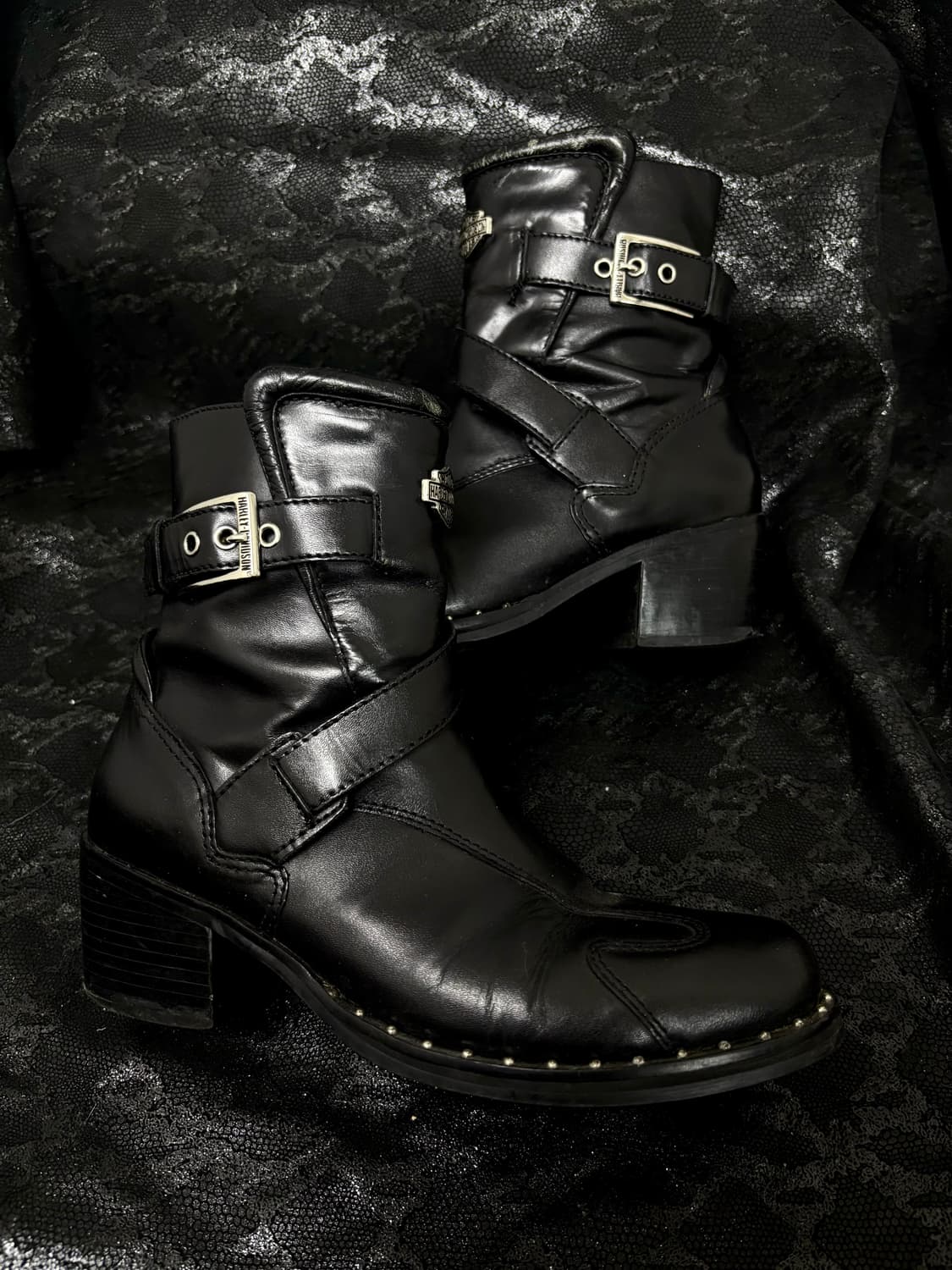 “Harley Davidson” Buckle&Stud Leather Bo 상품이미지1