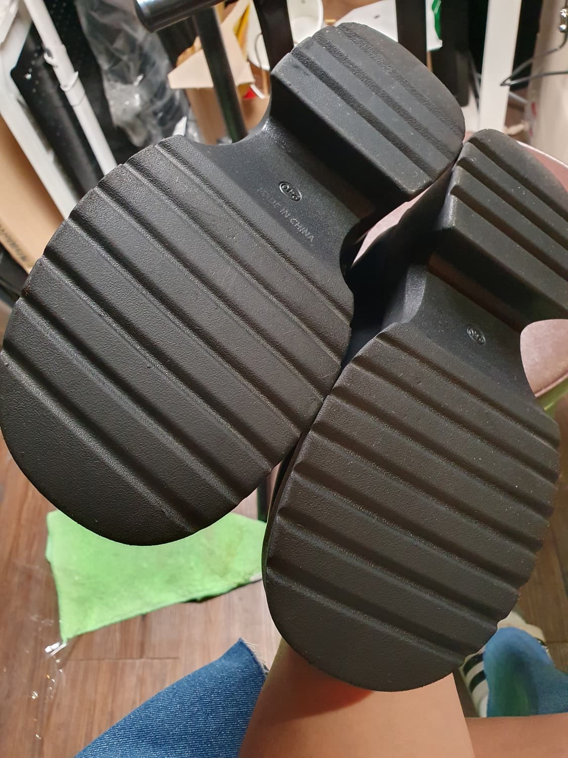 블랙 통굽 더비 슈즈 240mm 상품이미지7