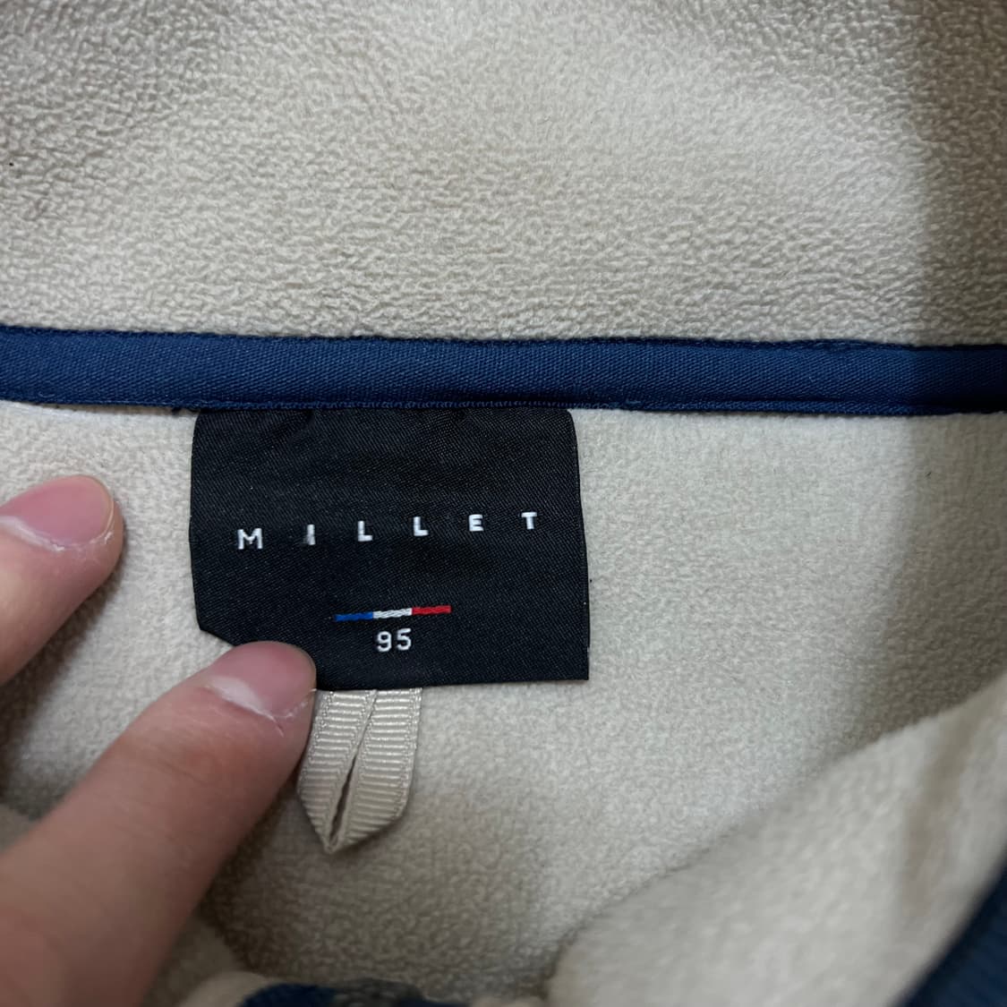 밀레 몽블랑 양털 뽀글이 후리스 플리스 자켓 [베이지] M/95 상품이미지5