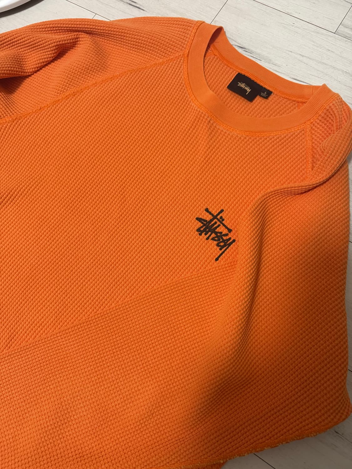 스투시 래글런 써멀 롱슬리브 크루 오렌지 L 상품이미지1