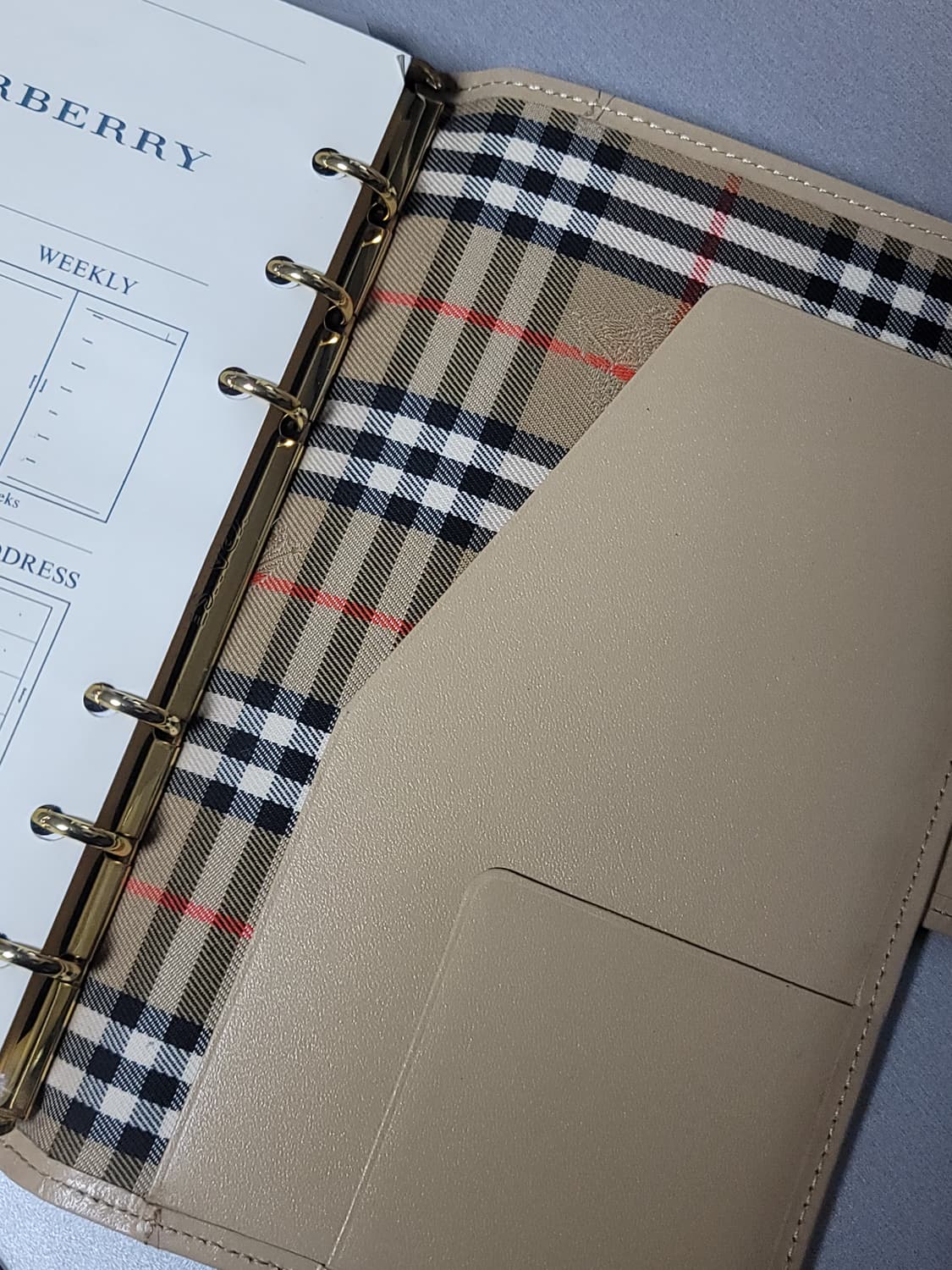 버버리 6공 다이어리 아젠다 a6 애쉬포드 로로마 파일로팩스 빈티지 상품이미지8