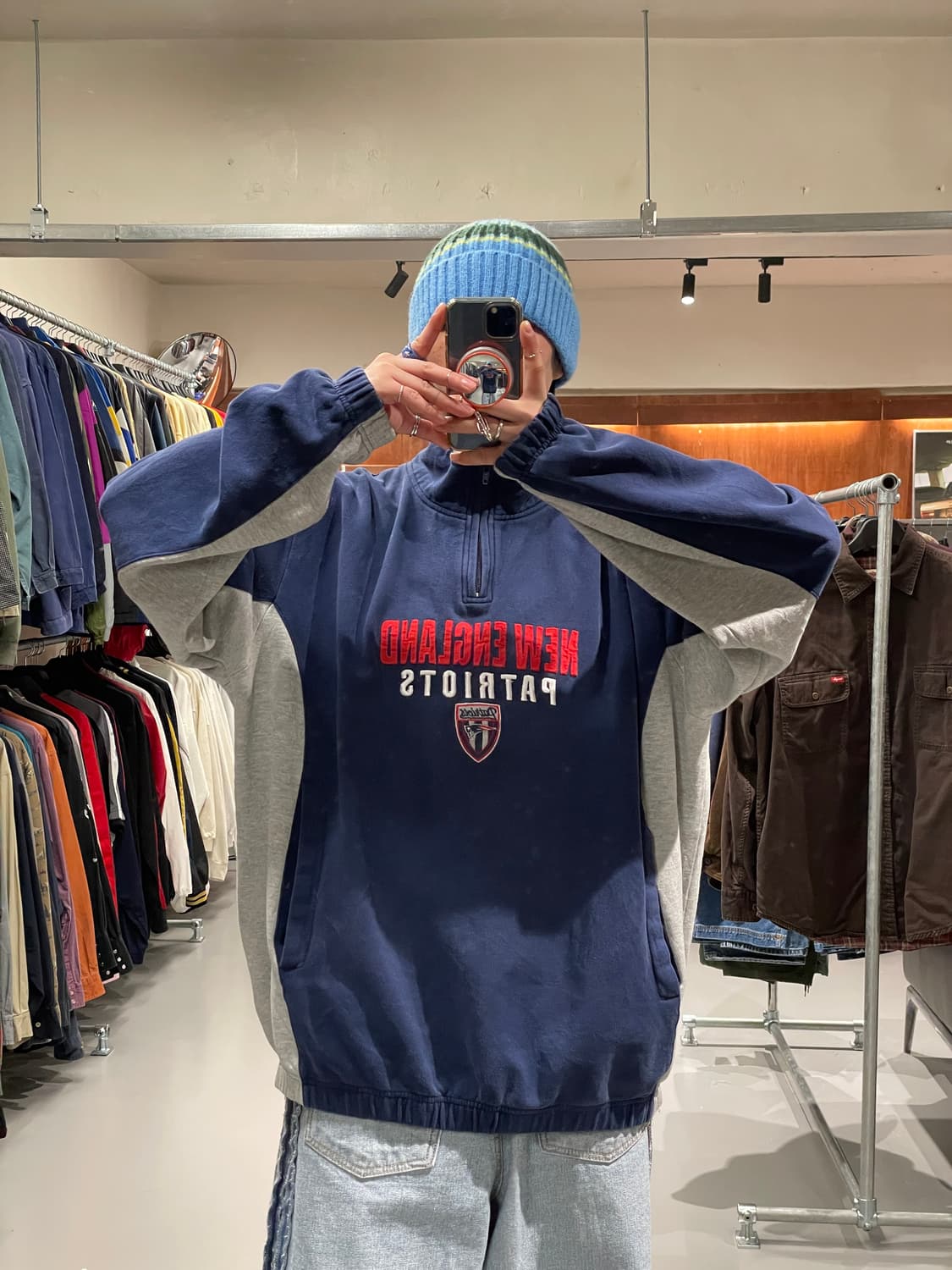 NFL 반집업 맨투맨 티셔츠 상품이미지1