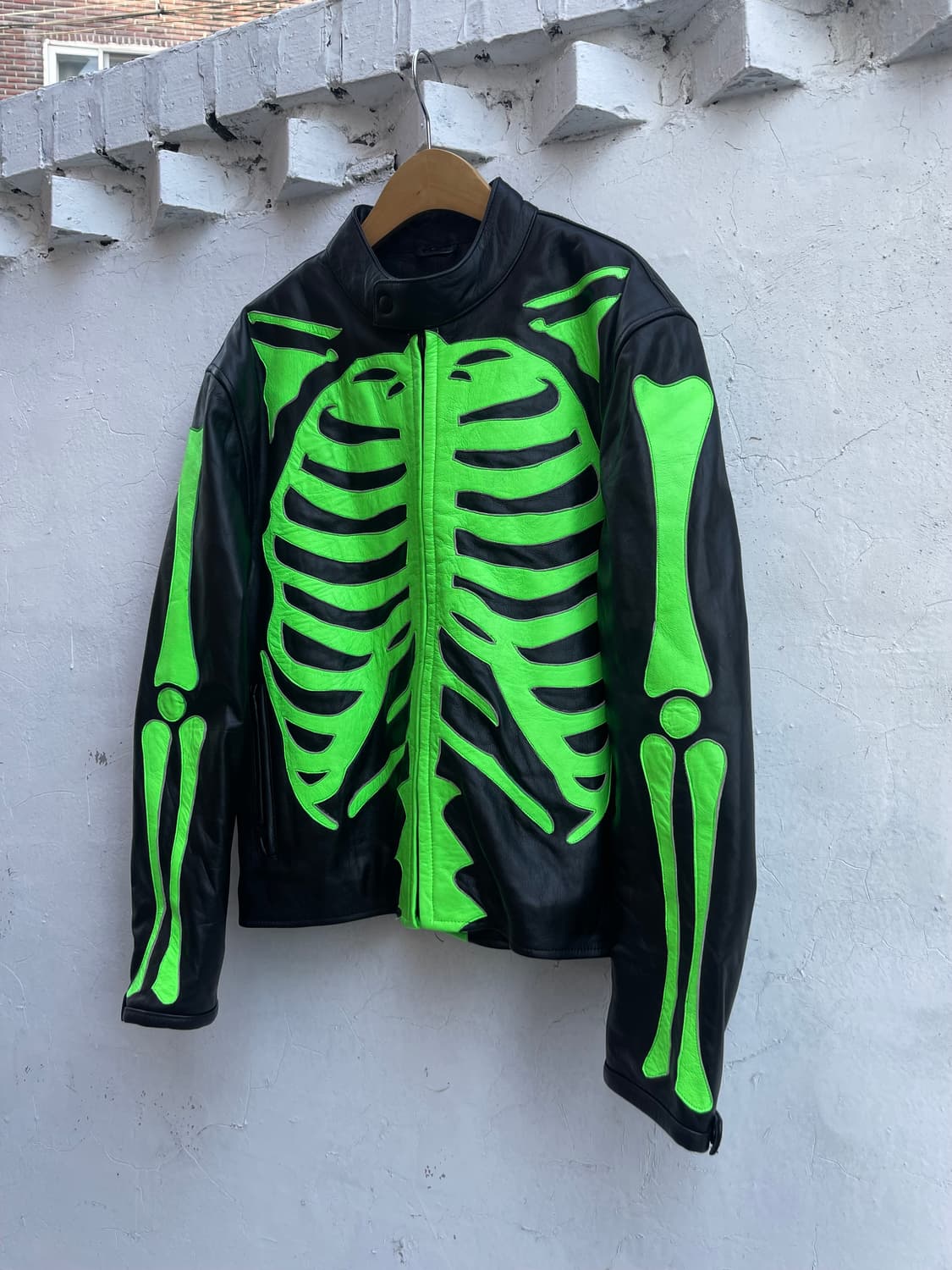 [택 X ] 스켈레톤 소가죽자켓 -100-105 (밴슨 스타일) 상품이미지1