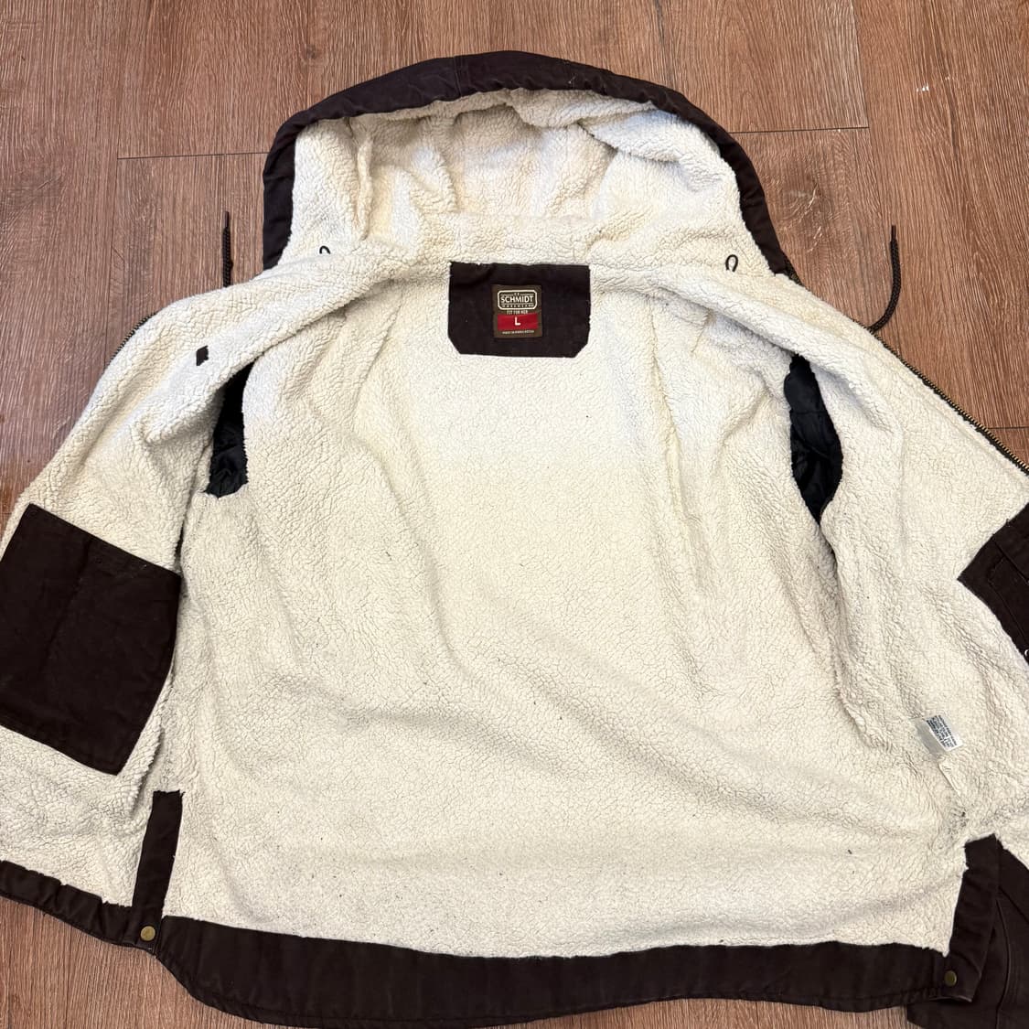 빈티지 양털 후드 워크자켓 브라운 상품이미지4