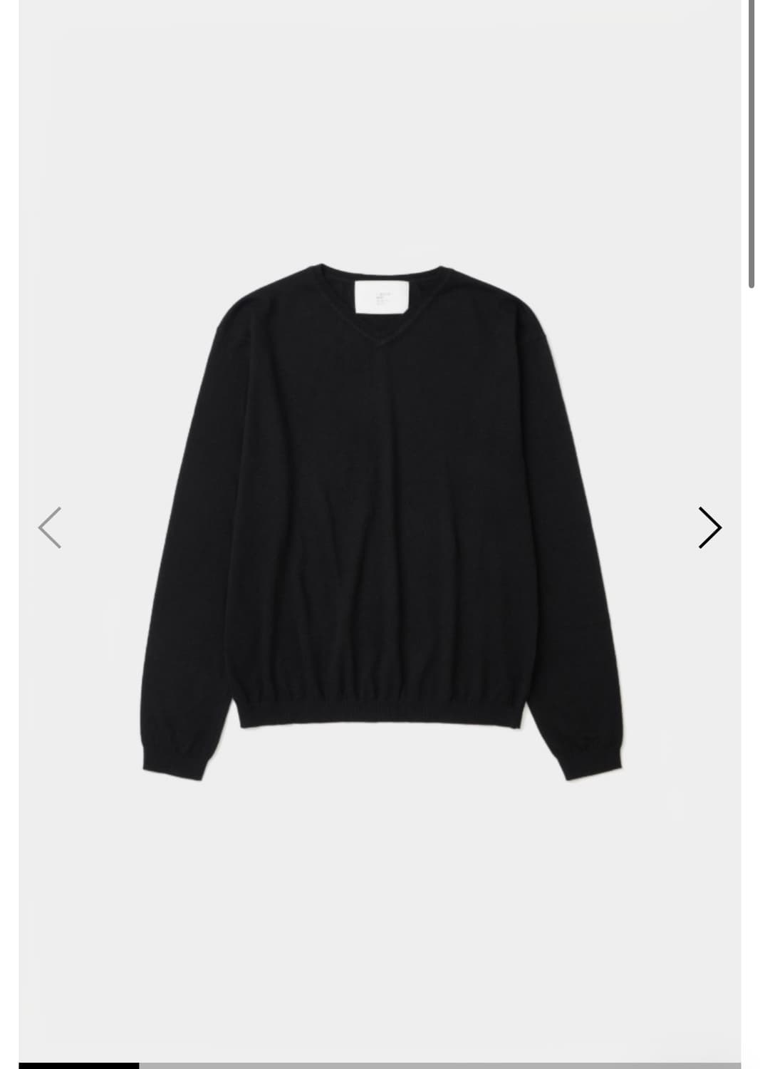 강정석 V NECK KNIT 블랙 48size 상품이미지1