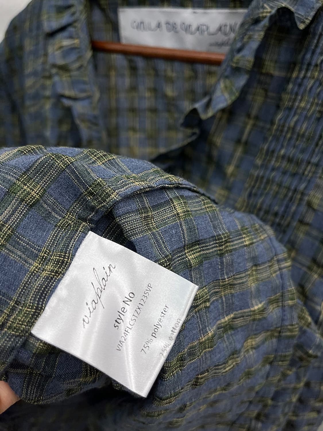 여) 비아플레인 프릴 블라우스  상품이미지8