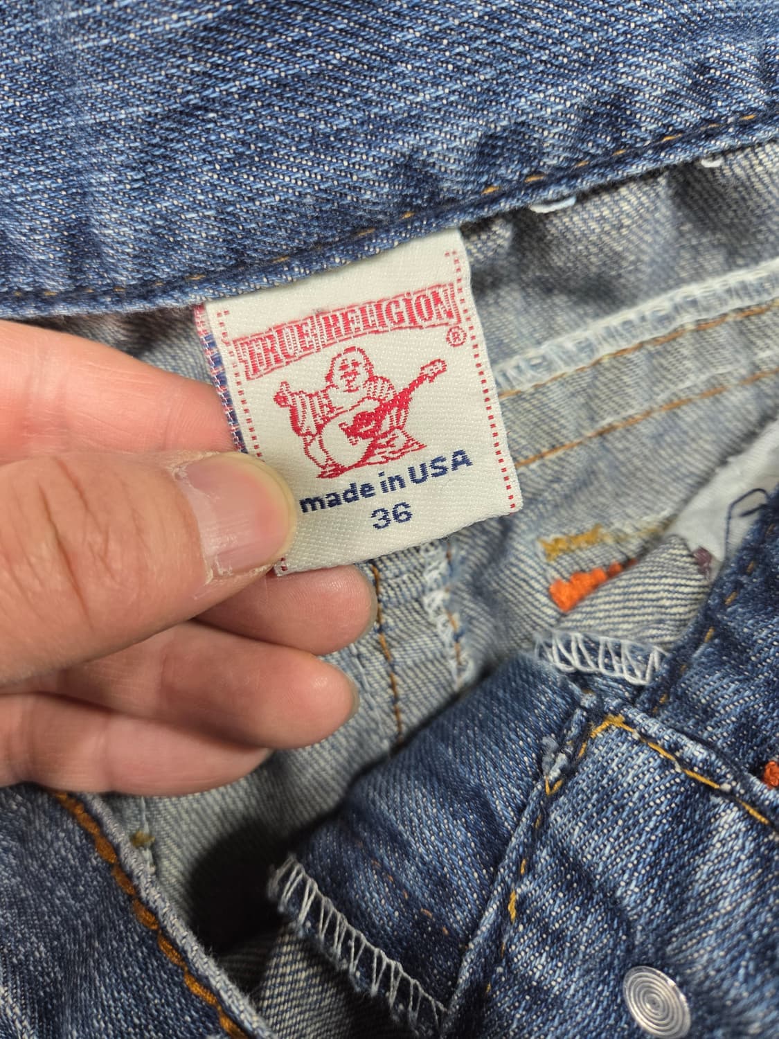 트루릴리전 빈티지 스티치 데님팬츠 34 상품이미지4