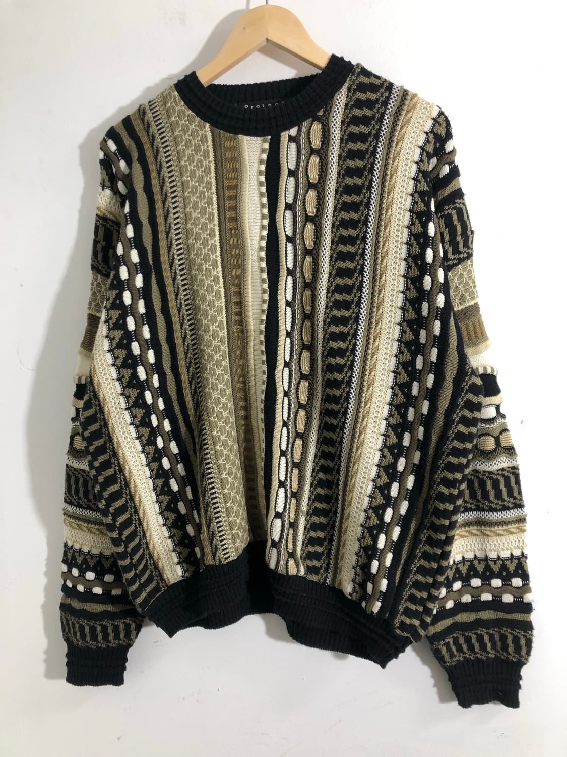 베이지 케이블 니트 Xl 상품이미지4