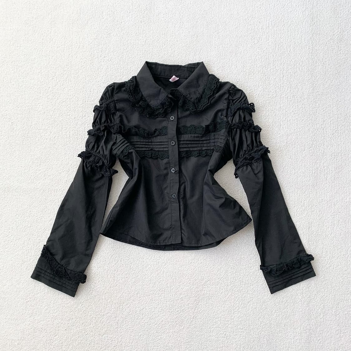 블랙 양지뢰 2way 블라우스 상품이미지2