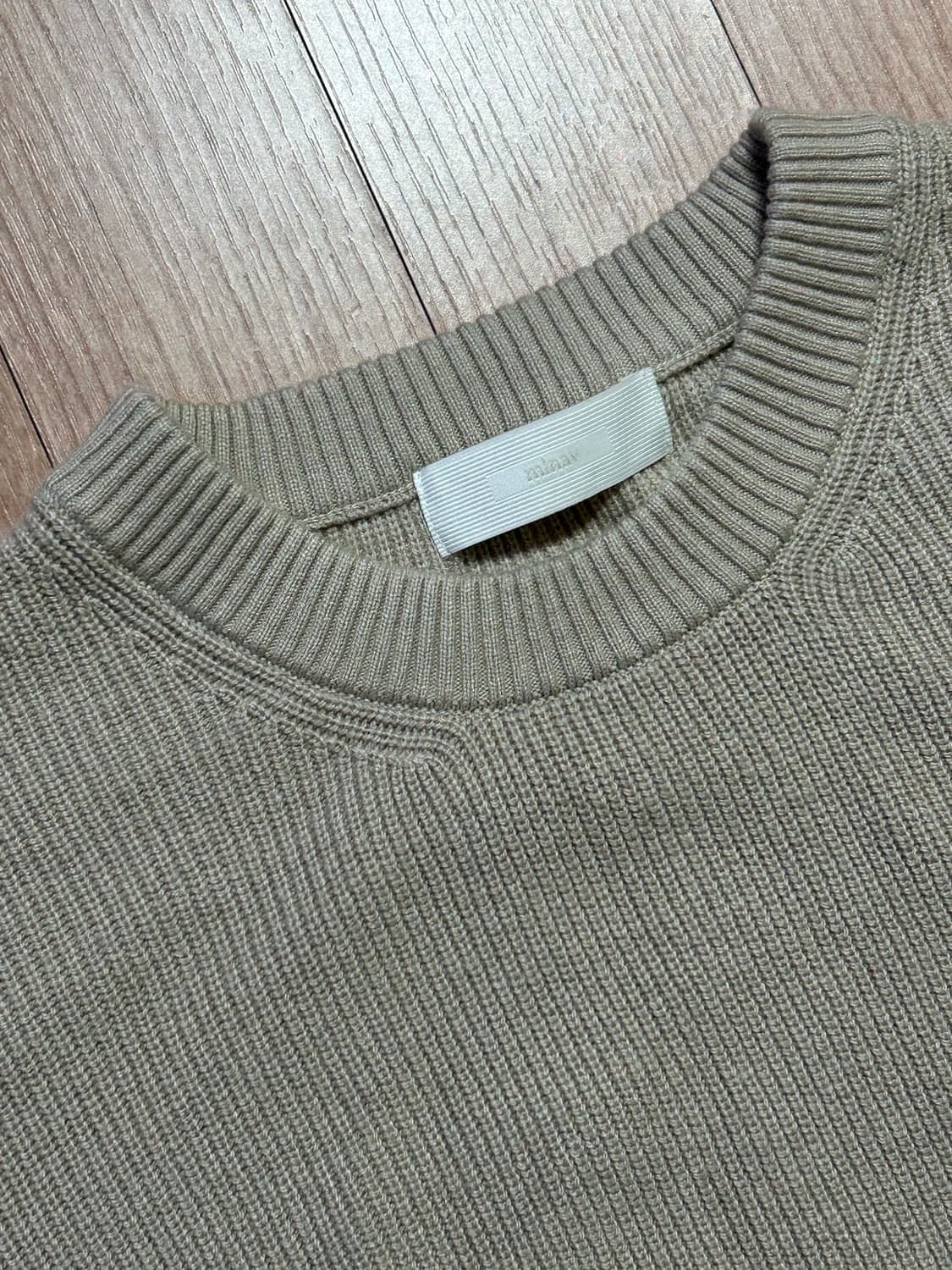 미나브 캐시미어 벨르 라운드 니트 [베이지/M] 울니트/쿠어/밈더워드로브 상품이미지7