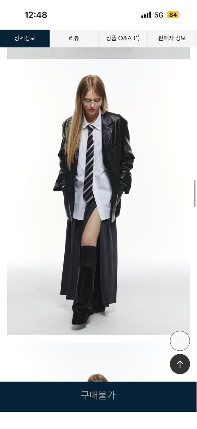 희귀) 쓰리투에이티 LONG PLEATS SLIT SKIRT 상품이미지1