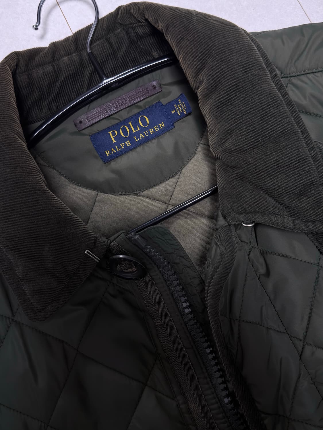 폴로랄프로렌 코로듀이카라 퀄팅자켓 M 카키 상품이미지3