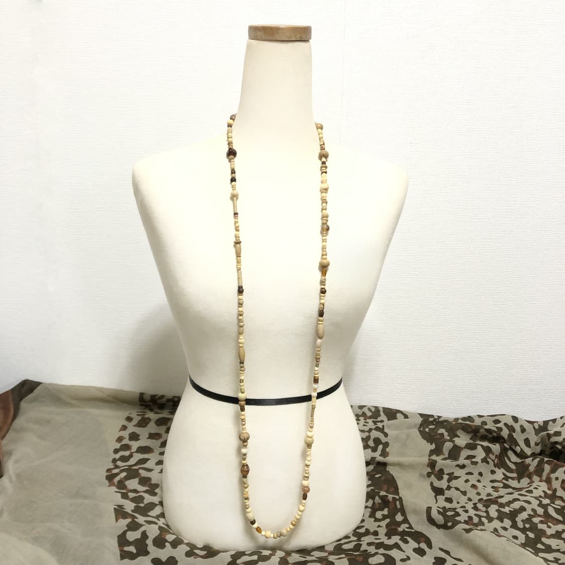 빈티지 우드 히피 레이어드 롱목걸이 모리걸 오리엔탈 페어리 상품이미지2