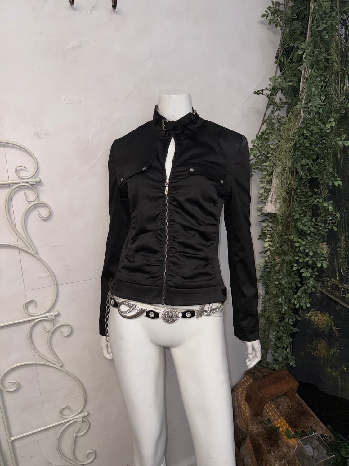 Voice Of Voices black satin shirring jk 상품이미지6