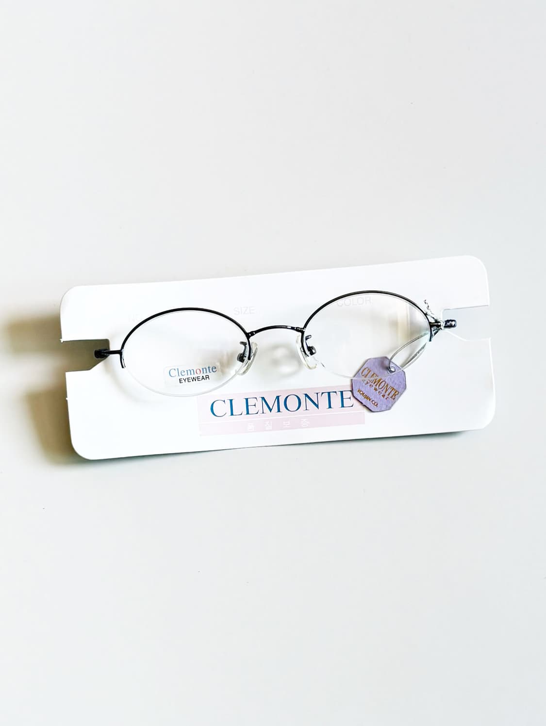 CLEMONTE 오벌 반무테 메탈 프레임 빈티지 안경 상품이미지1