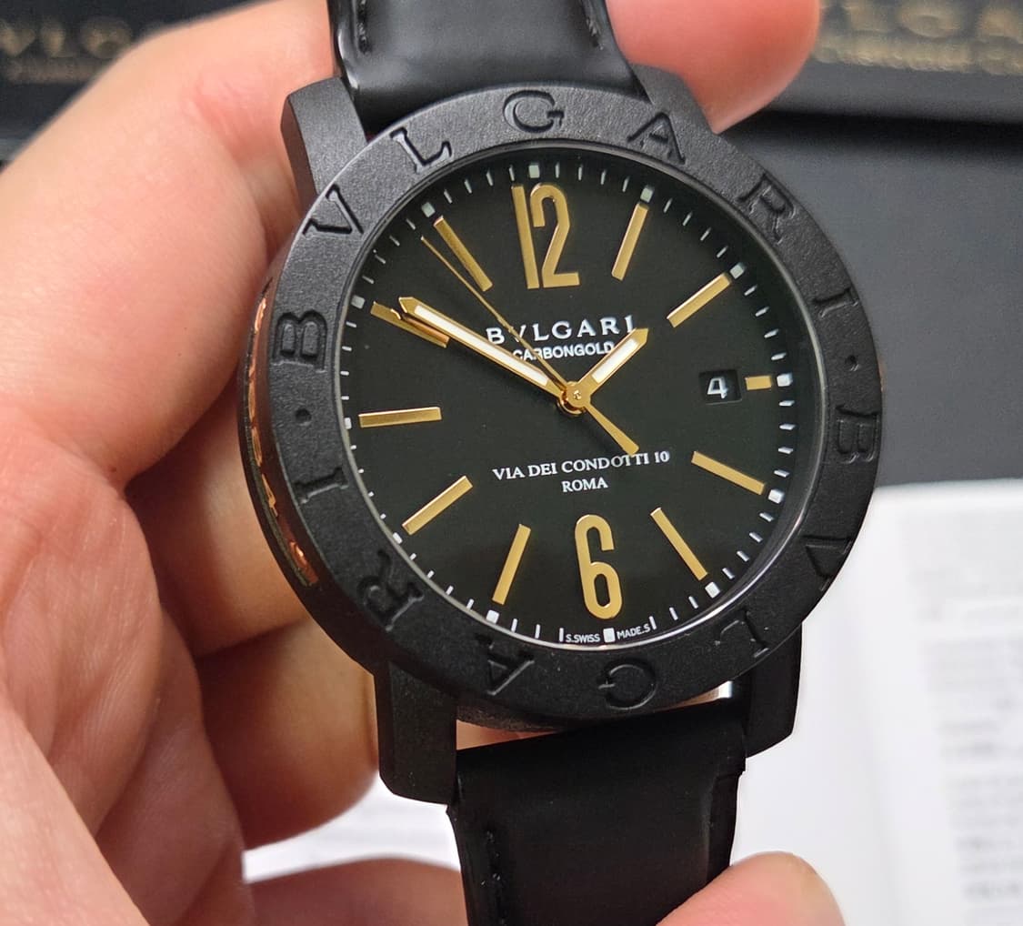 레어] 불가리 카본 골드 로마 18K콤비 40mm 한정판 오토매틱 국내풀 상품이미지5