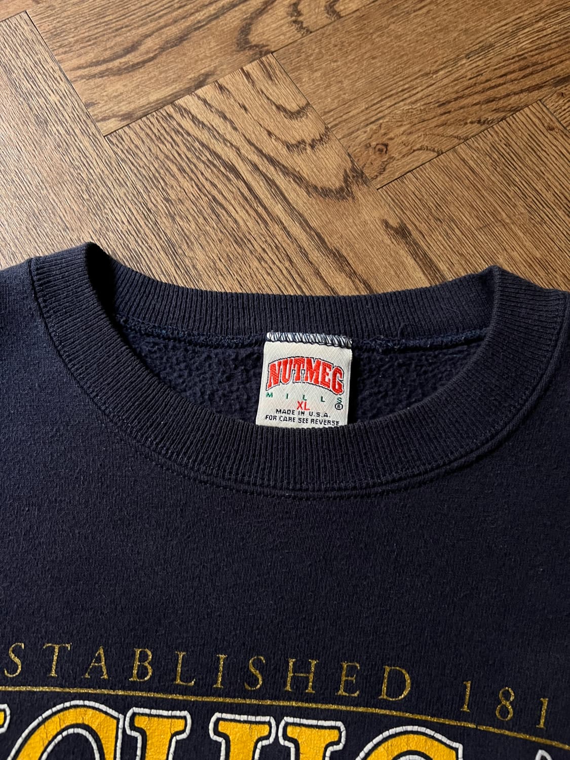 [XL]90's Made in USA 미시간 유니버시티 네이비 스웻셔츠 상품이미지2