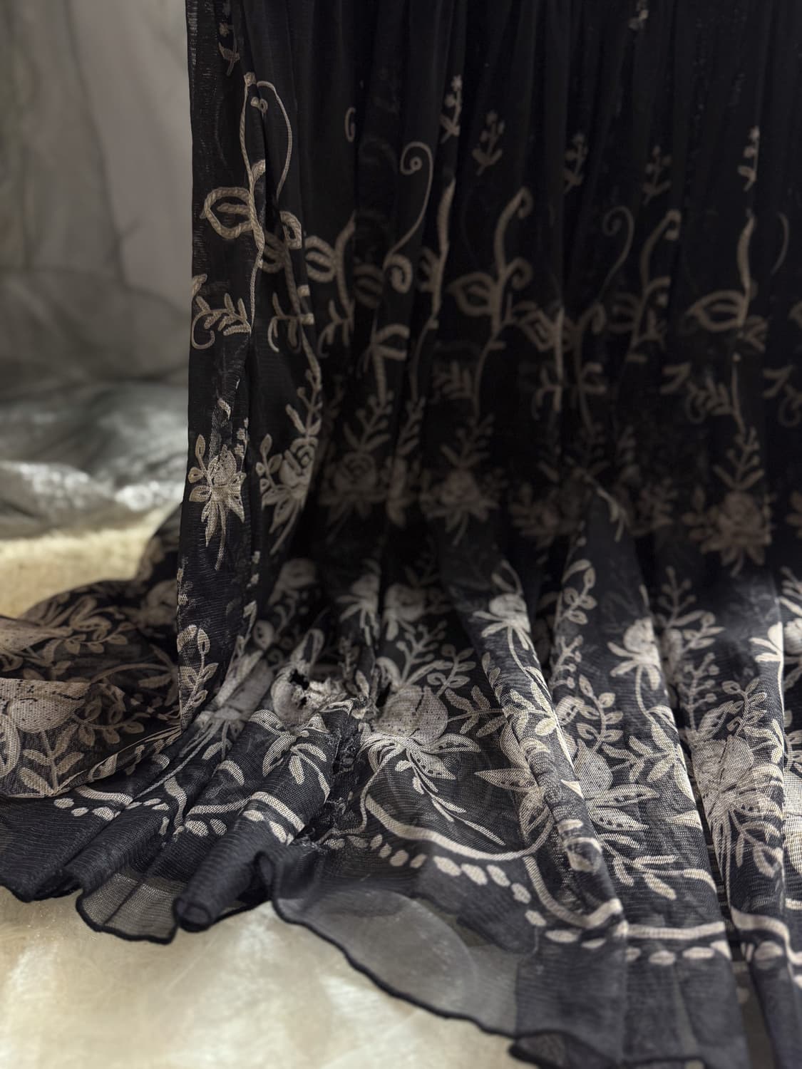 Floral Embroidered Lace Skirt 0197 상품이미지5