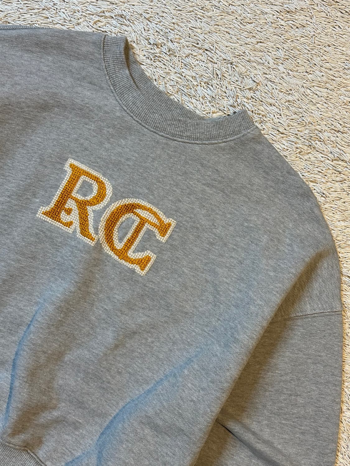 렉토 RECTO RC 엠브로이드 로고 자수 클래식 맨투맨 그레이 상품이미지2