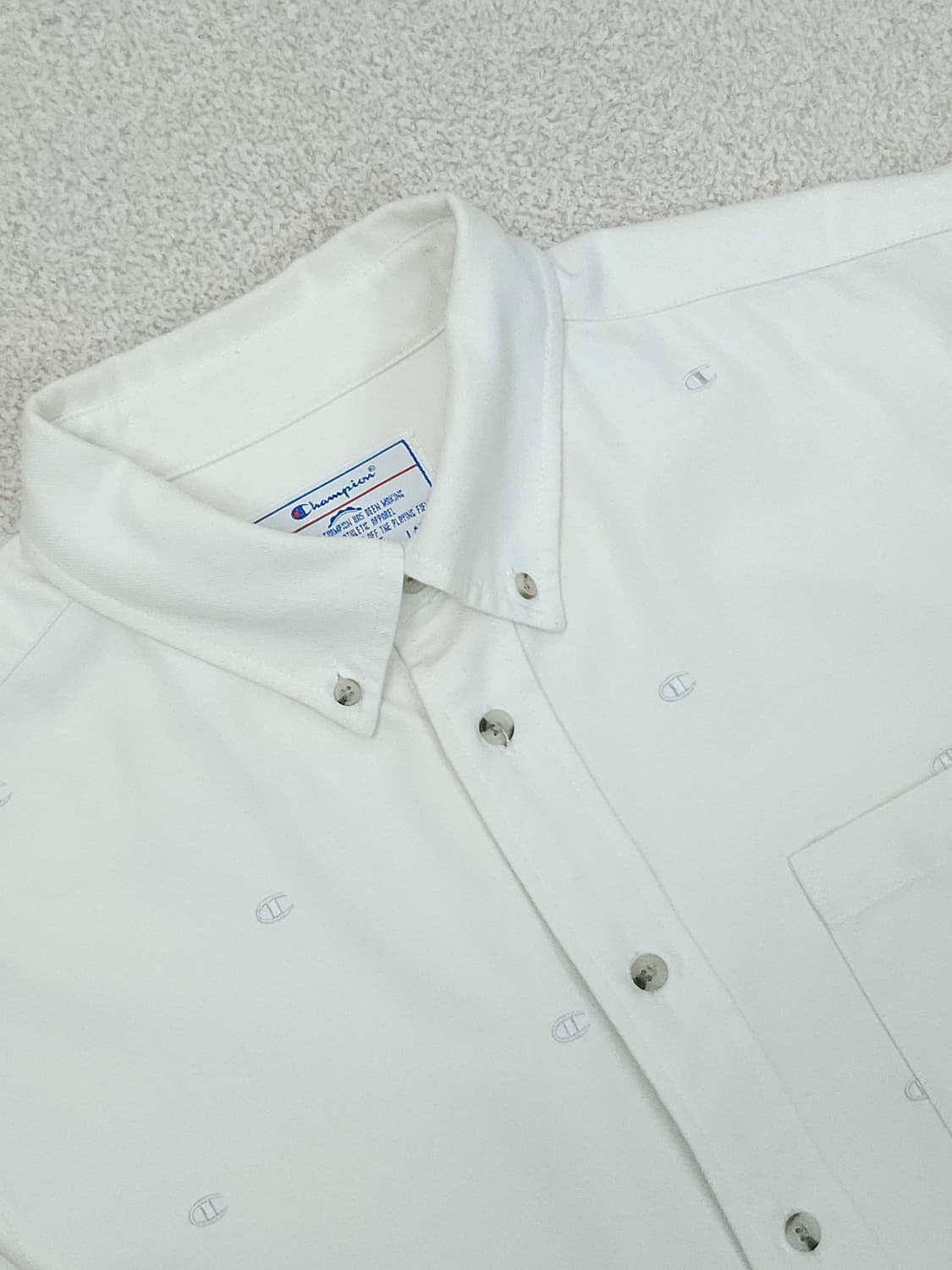 (L)챔피온 남자 로고 셔츠 긴팔 빈티지 남 상품이미지2