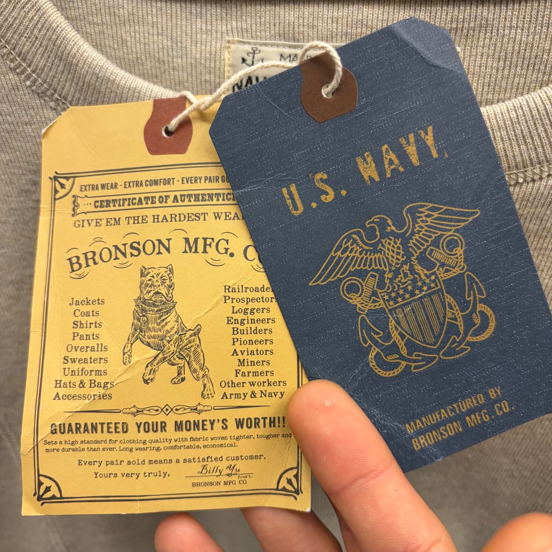 브론슨 데드스탁 US NAVY 빈티지 스웻셔츠 2XL 상품이미지8