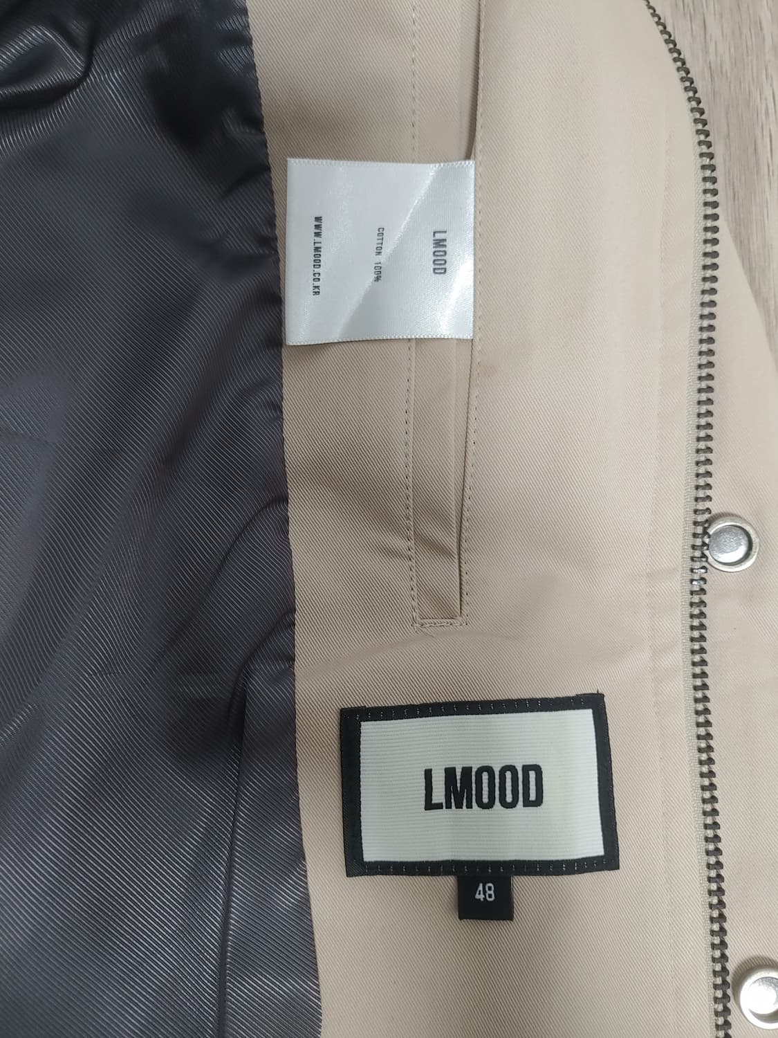 엘무드 오버핏 트러커 베이지 48(L)사이즈 상품이미지5