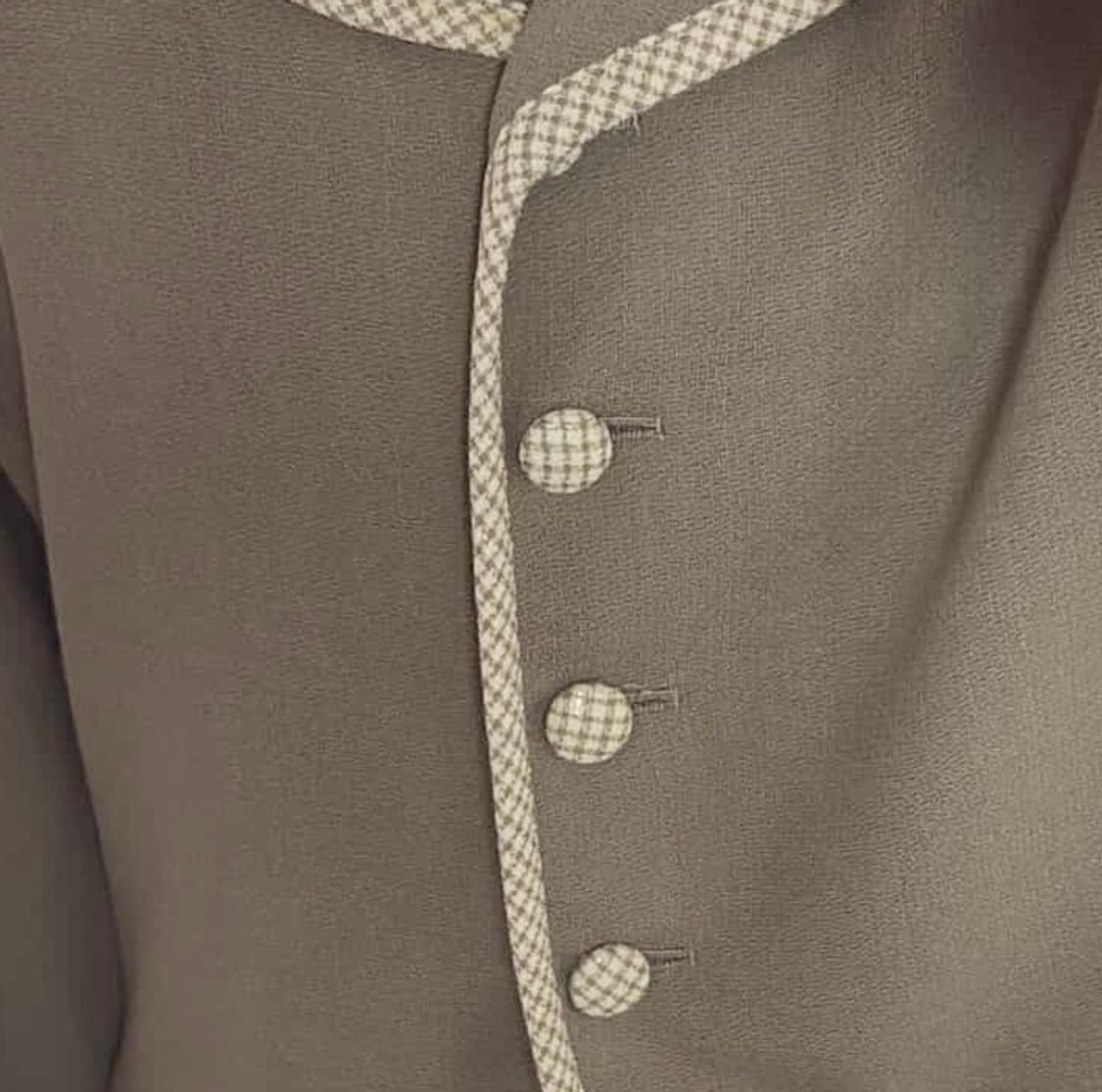 빈티지 모리걸 라떼갸루 체크 울 자켓 블레이저 상품이미지5