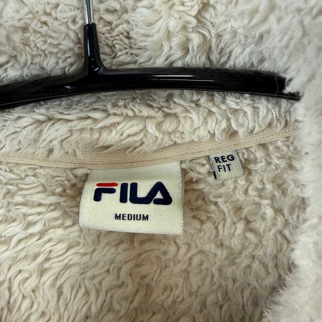 (M) 휠라 양털 플리스 자켓 베이지 상품이미지3