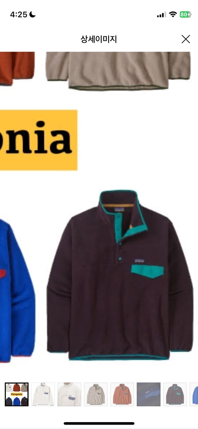 파타고니아 신칠라 옵시디안 플럼 M 상품이미지1