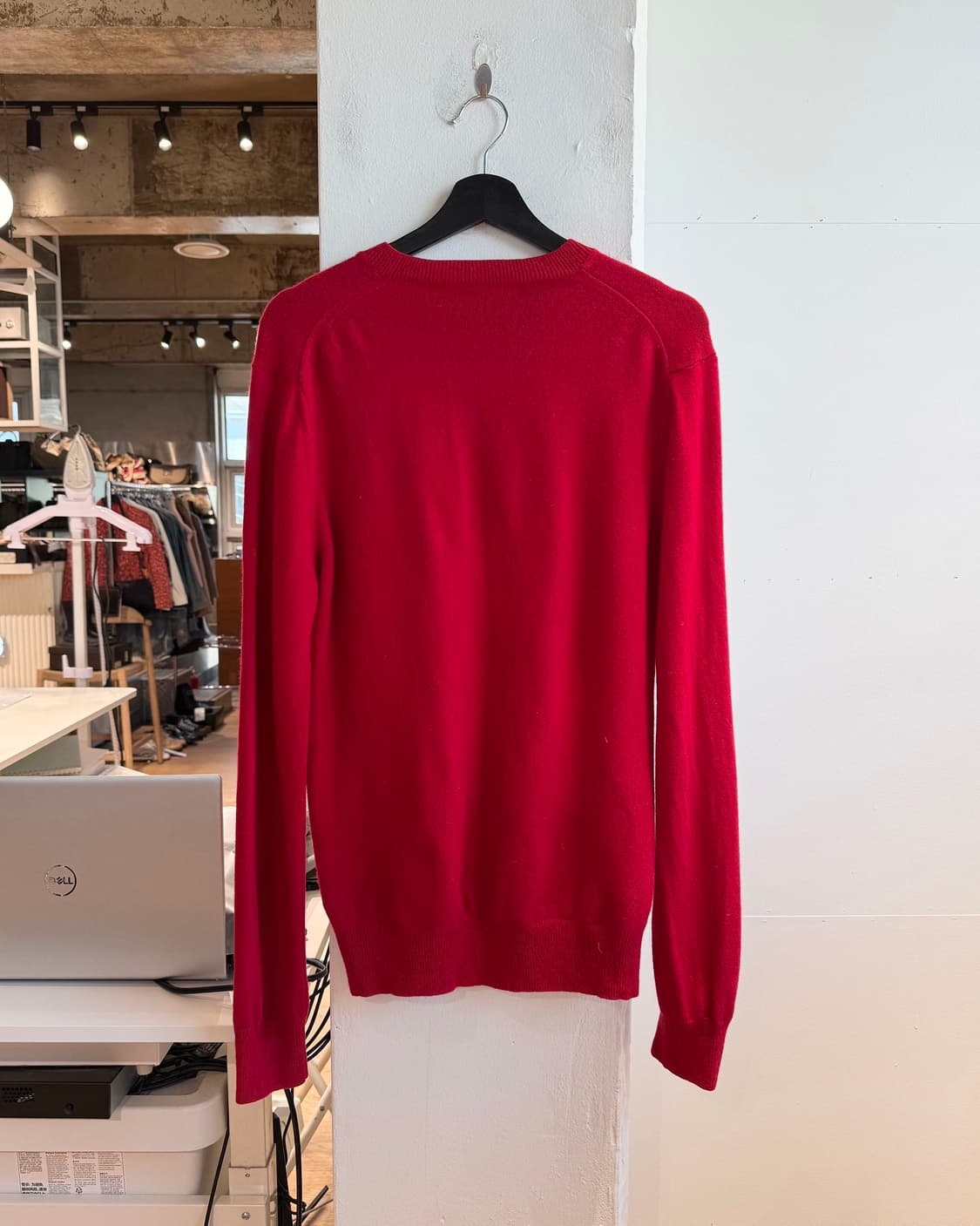 꼼데가르송 플레이 레드 하트패치 브이넥 니트  상품이미지7