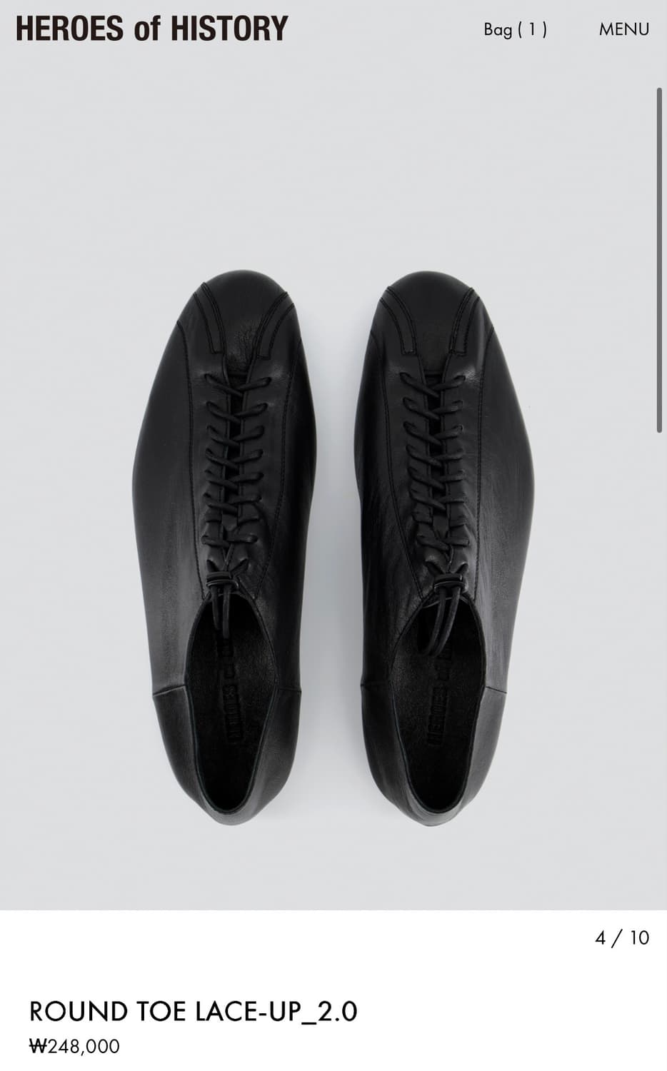 Round toe lace up 2.0 270구매합니다 상품이미지1