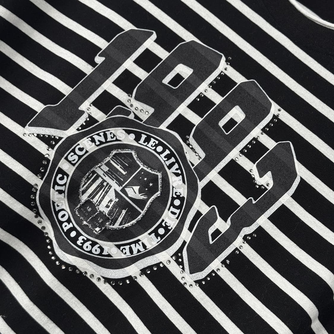 타임 스트라이프 비즈 반팔 티셔츠 상품이미지4