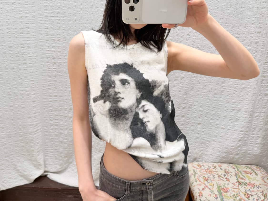 Printing white sleeveless 상품이미지4