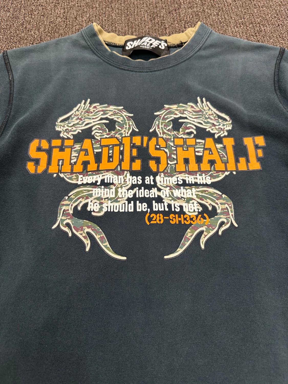 140)shade’s half y2k 드래곤 레이어드 반팔 상품이미지3