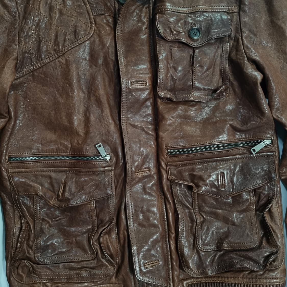 빈티지 에디슬리먼맛 레더자켓  상품이미지6