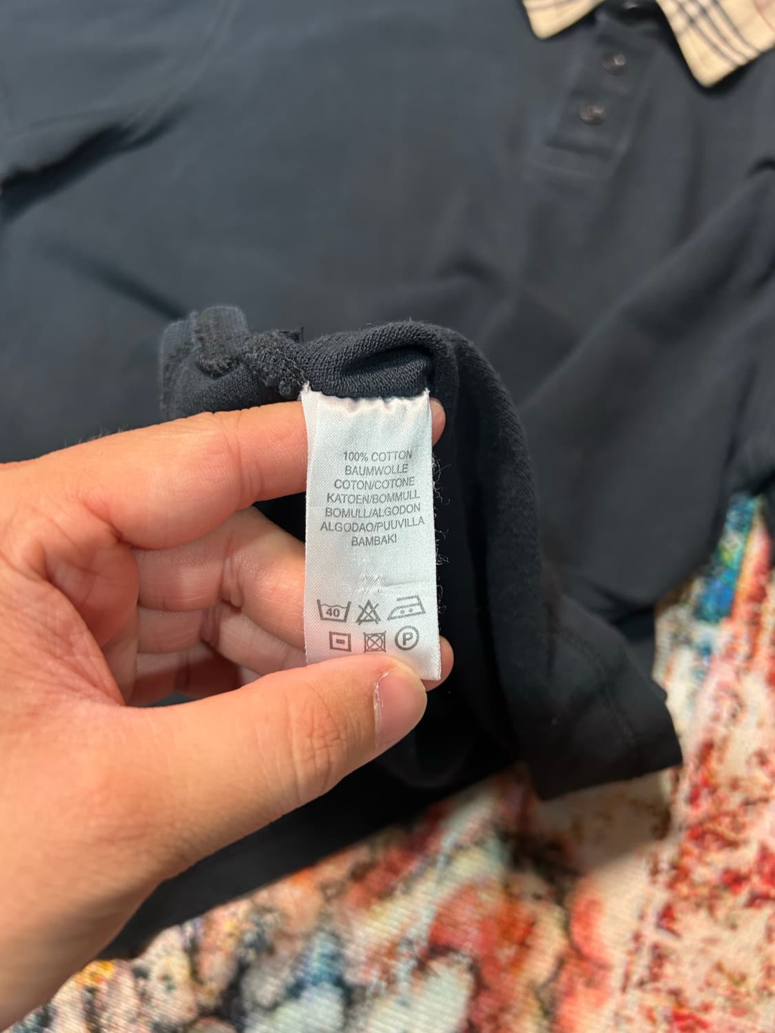 [L] 버버리 크롭핏 노바체크 카라 반팔 상품이미지5