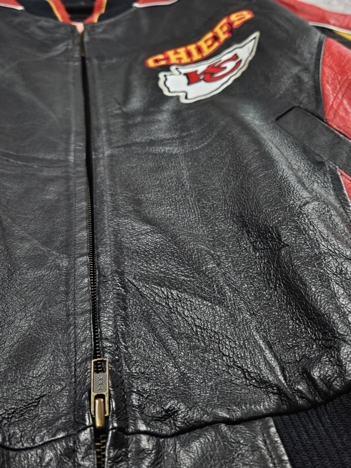 NFL 캔자스시티 치프스 가죽 봄버 자켓 ( L ) / 10191 상품이미지5