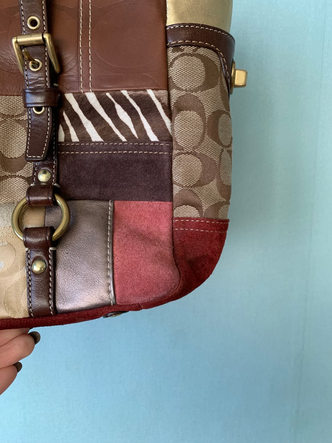 코치 패치워크 토트숄더백 상품이미지3