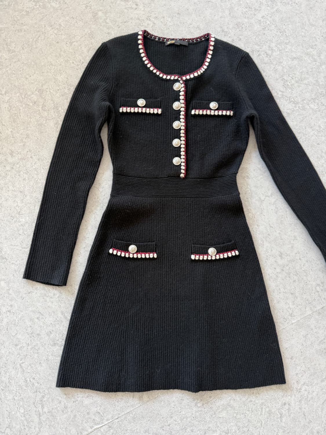 마쥬 니트 원피스 블랙 상품이미지4