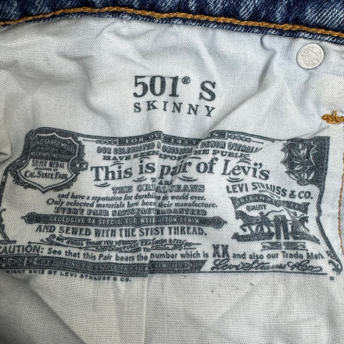 리바이스 501 S 중청 데님 (32)   상품이미지7