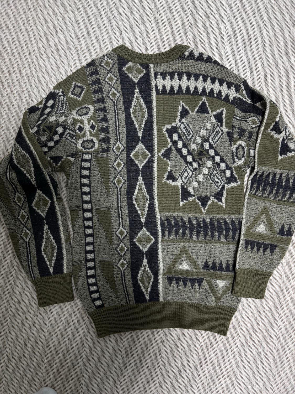 90s 이탈리아 모달리아니 자카드패턴 울 니트 상품이미지2